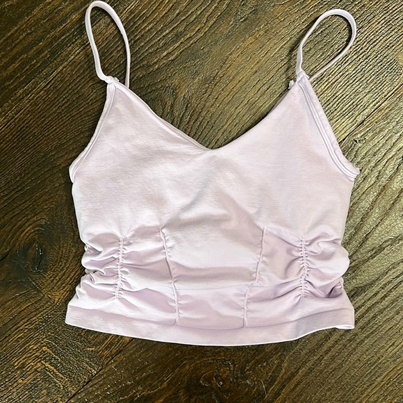 47. FP Movement Good Karma Ruched Crop Tank - Spring Blossom - Picture 3 of 12